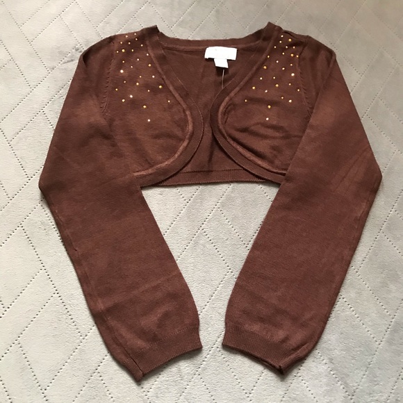 NWT The Children’s Place Crop Cardigan Sz 5/6 - Picture 1 of 4